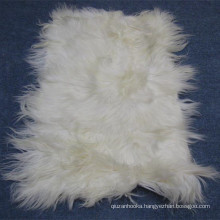 Factory price bleached white Long hair goat fur skin Kidassia Goatskin Plate